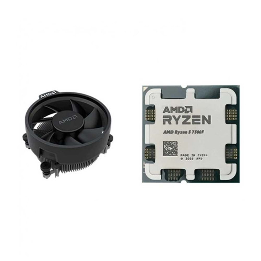 AMD RYZEN 5 7500F 32MB 6çekirdekli VGA YOK AM5 65w Kutusuz-Fansız