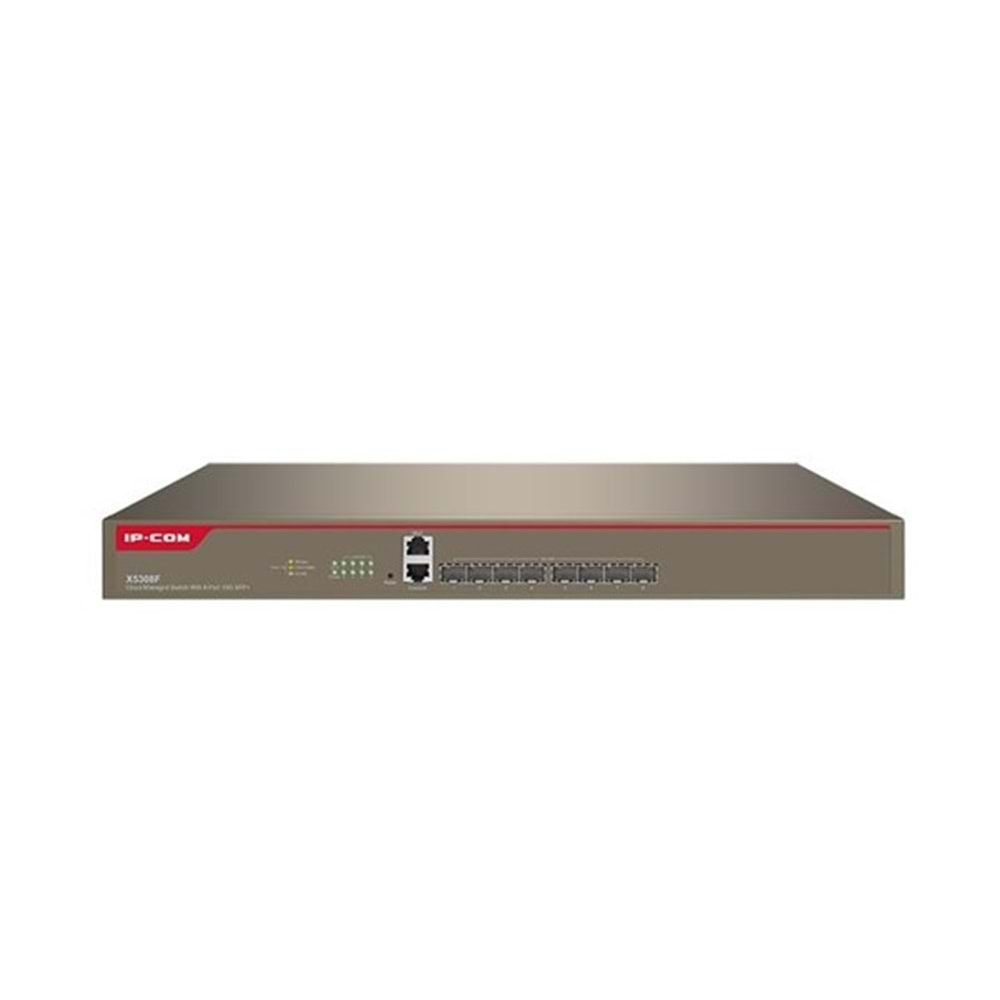 IP-COM X5308F 8port 10GbE SFP+ Bulut Yönetilebilir Switch