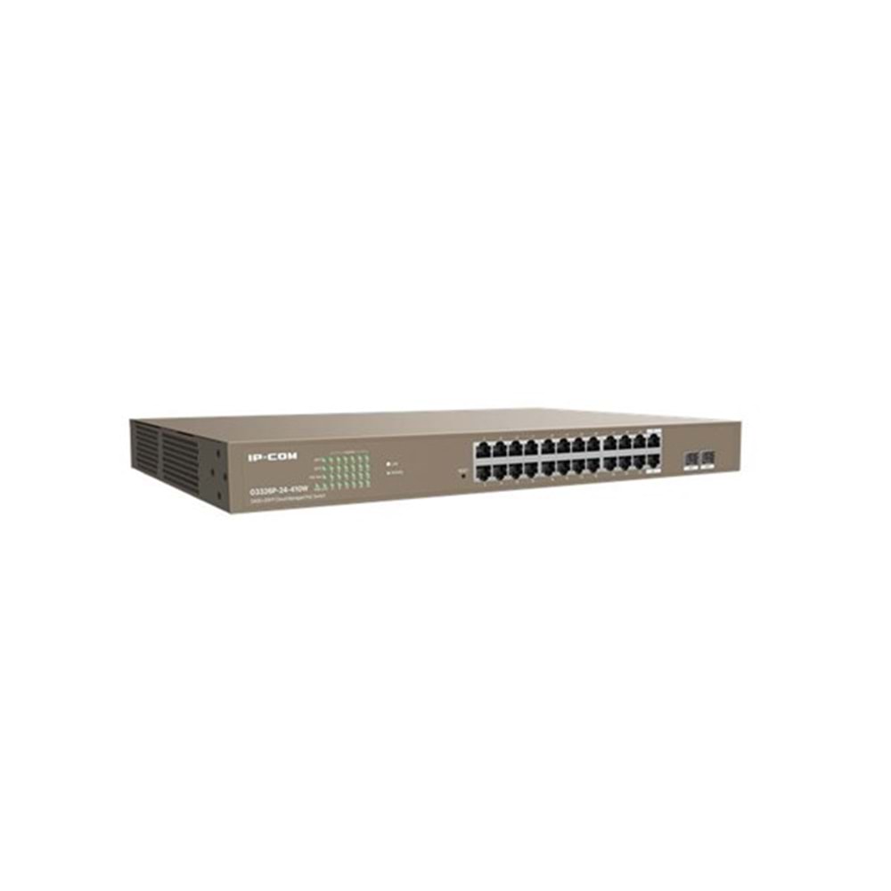 IP-COM 24port G3326P-24-410W GIGABIT 2-SFP UPLINK L2 YÖNETİLEBİLİR 370W POE RACKMOUNT SWITCH 