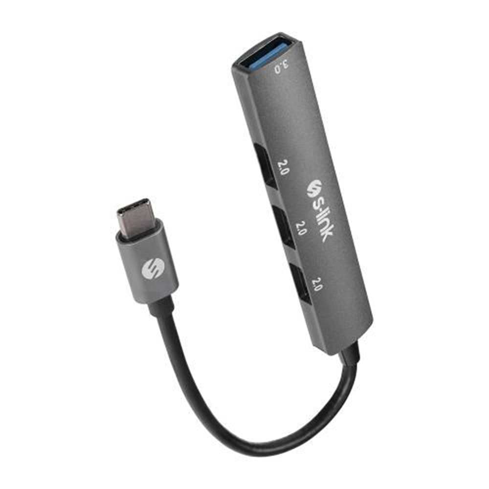 S-LINK SW-U324 3*USB2.0, 1*USB3.0 TYPE-C METAL USB HUB ÇOKLAYICI 