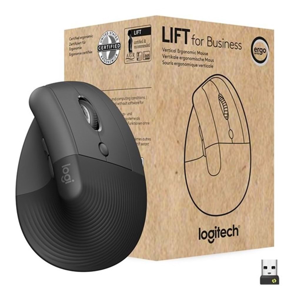 LOGITECH LIFT Kablosuz Dikey Kurumsal Mouse 910-006473