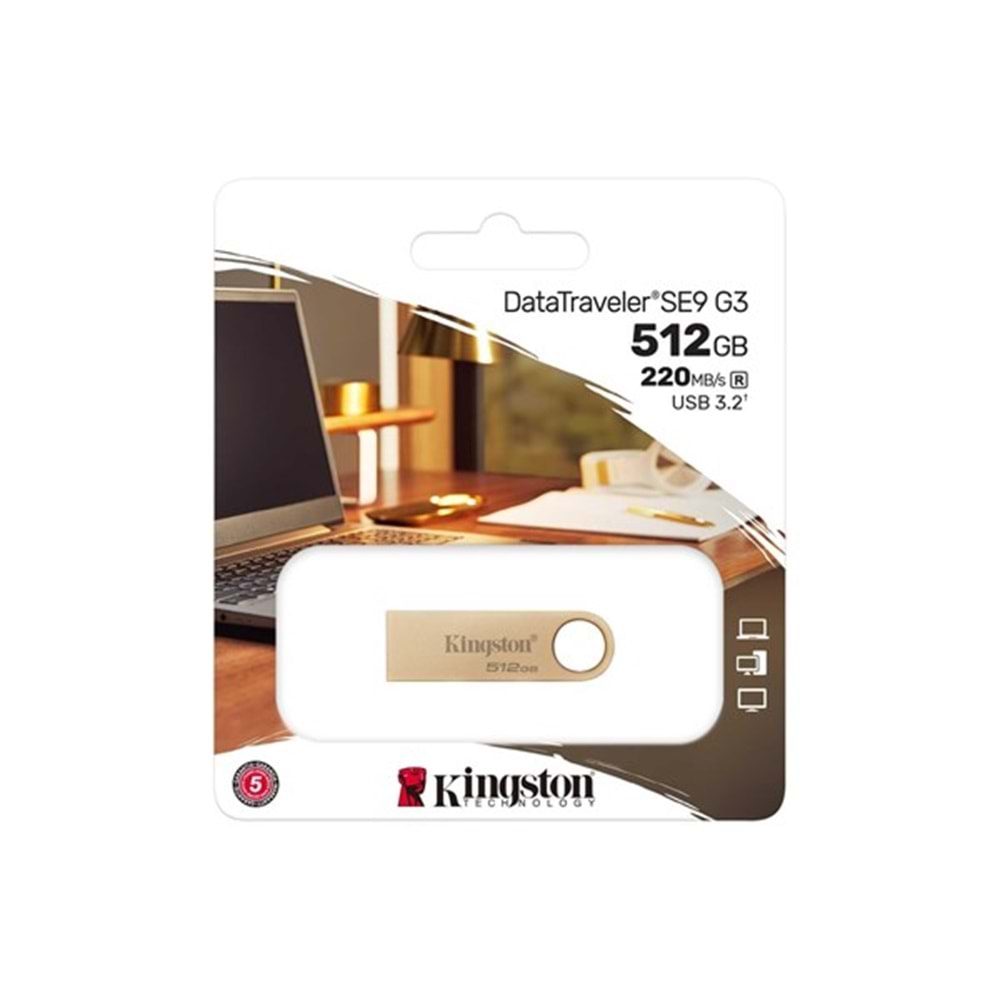 KINGSTON 512GB DataTraveler SE9 G3 DTSE9G3/512GB USB 3.2 BELLEK