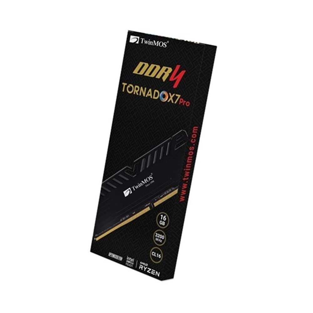 TWINMOS 16GB DDR4 3200MHZ PC RAM TORNADO X7 PRO TMD416GB3200D16BKX7P	