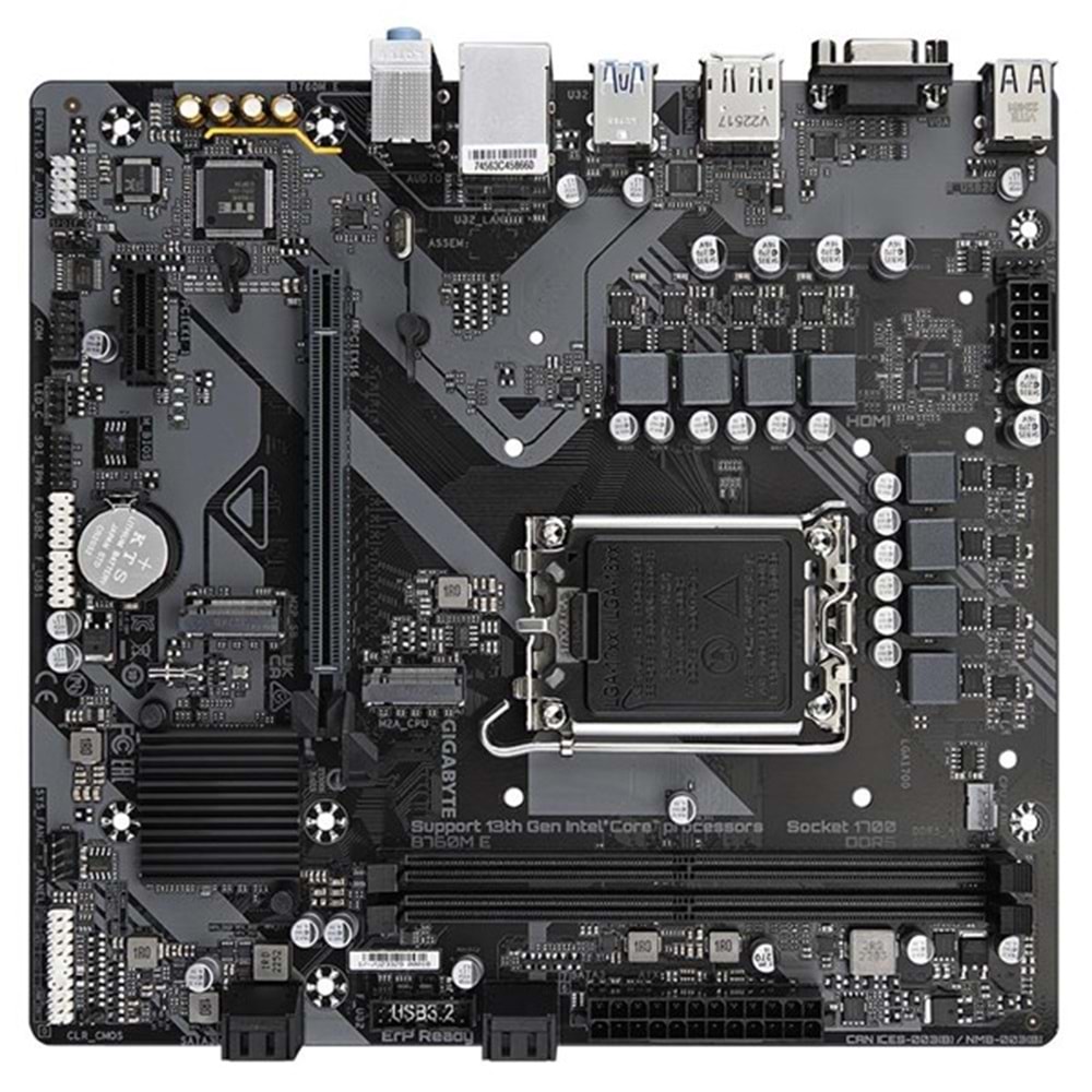 GIGABYTE B760M E DDR5 HDMI-DP PCIE 4.0 1700P mATX