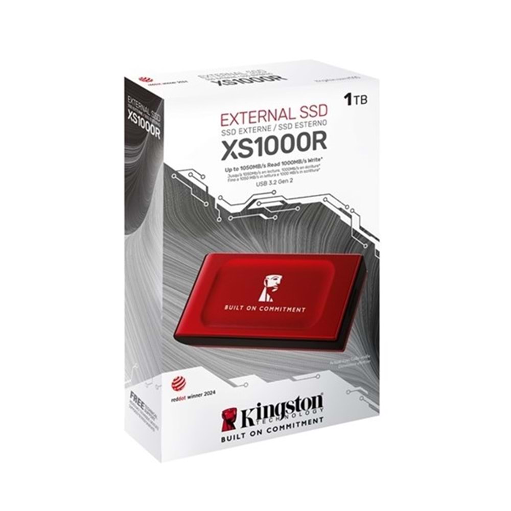 KINGSTON 1TB SXS1000R/1000GA BOC USB 3.2 SSD HARİCİ DİSK KIRMIZI
