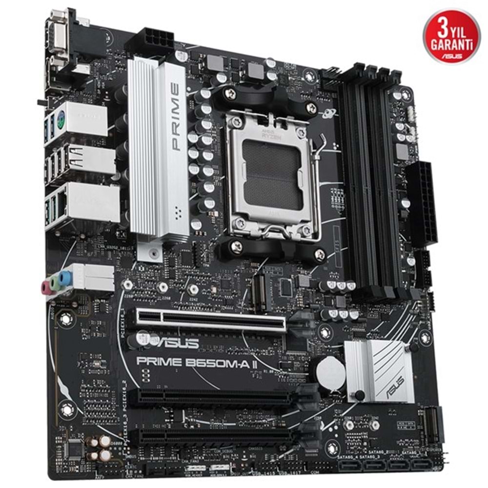ASUS PRIME B650M-A II-CSM DDR5 HDMI-DP PCIE 4.0 AM5 mATX KURUMSAL ANAKART
