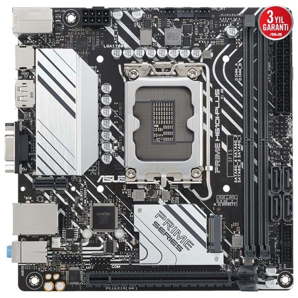ASUS PRIME H610I-PLUS-CSM DDR5 HDMI-DP PCIE 4.0 1700p mITX