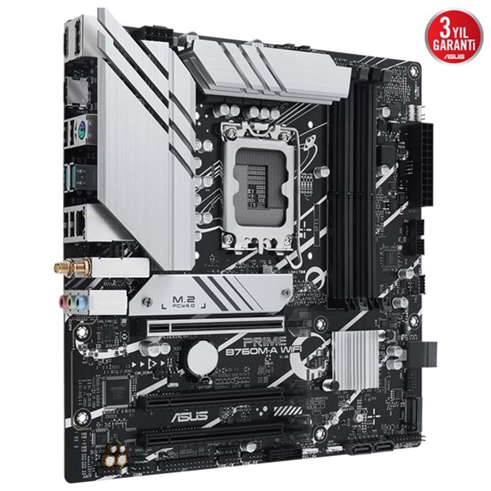 ASUS PRIME B760M-A WIFI-6E DDR5 HDMI DP PCIe 16X v4.0 1700p mATX