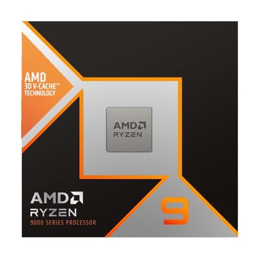 AMD RYZEN 9 9900X3D 140MB 12çekirdekli O/B UHD AM5 120Q KUTULU+FANSIZ