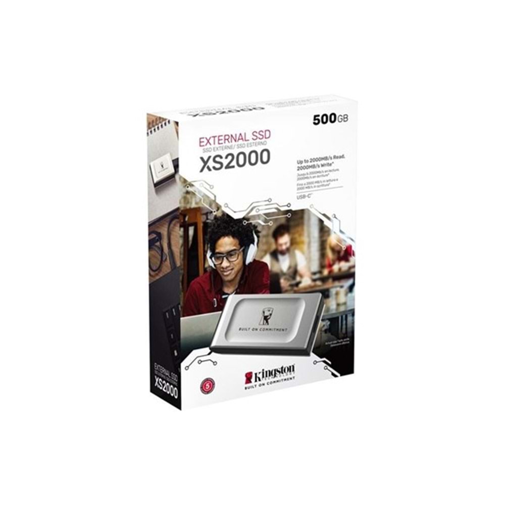 KINGSTON 500GB SXS2000/500GA USB 3.2 SSD HARİCİ DİSK GÜMÜŞ