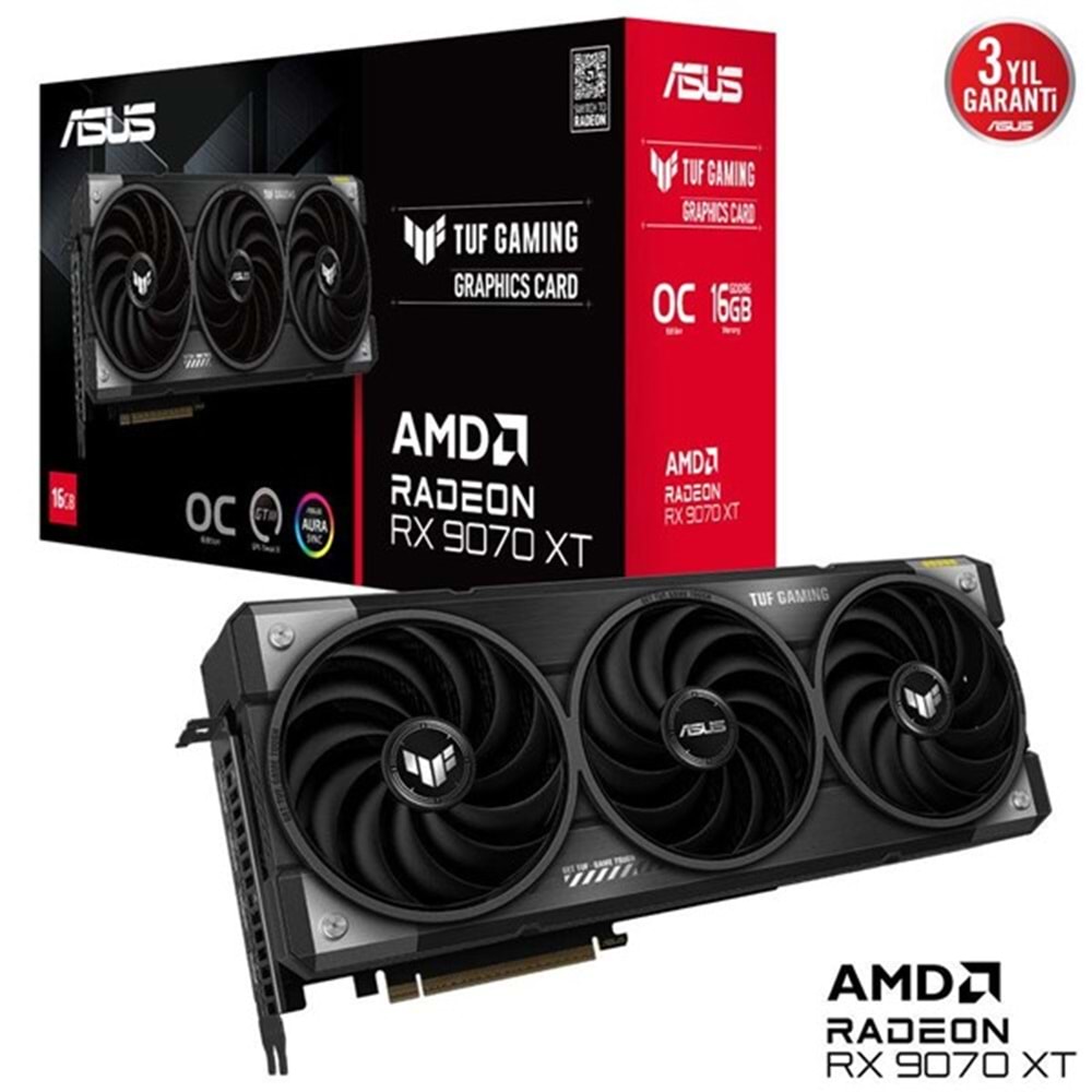 ASUS 16GB TUF RX9070XT-O16G GAMING GDDR6 HDMI-DP PCIE 5.0