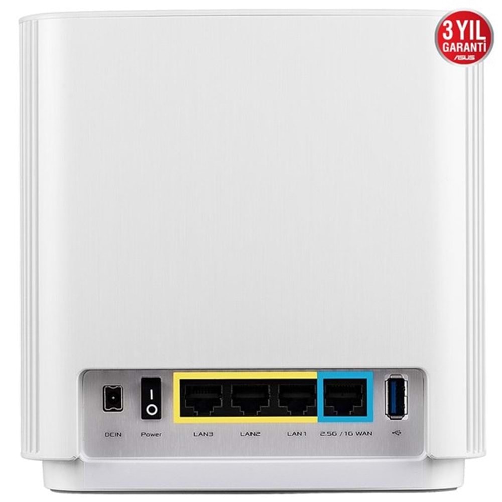 ASUS XT8 (W-2-PK) ZENWIFI WIFI6 AX6600 ROUTER 2-li paket Beyaz
