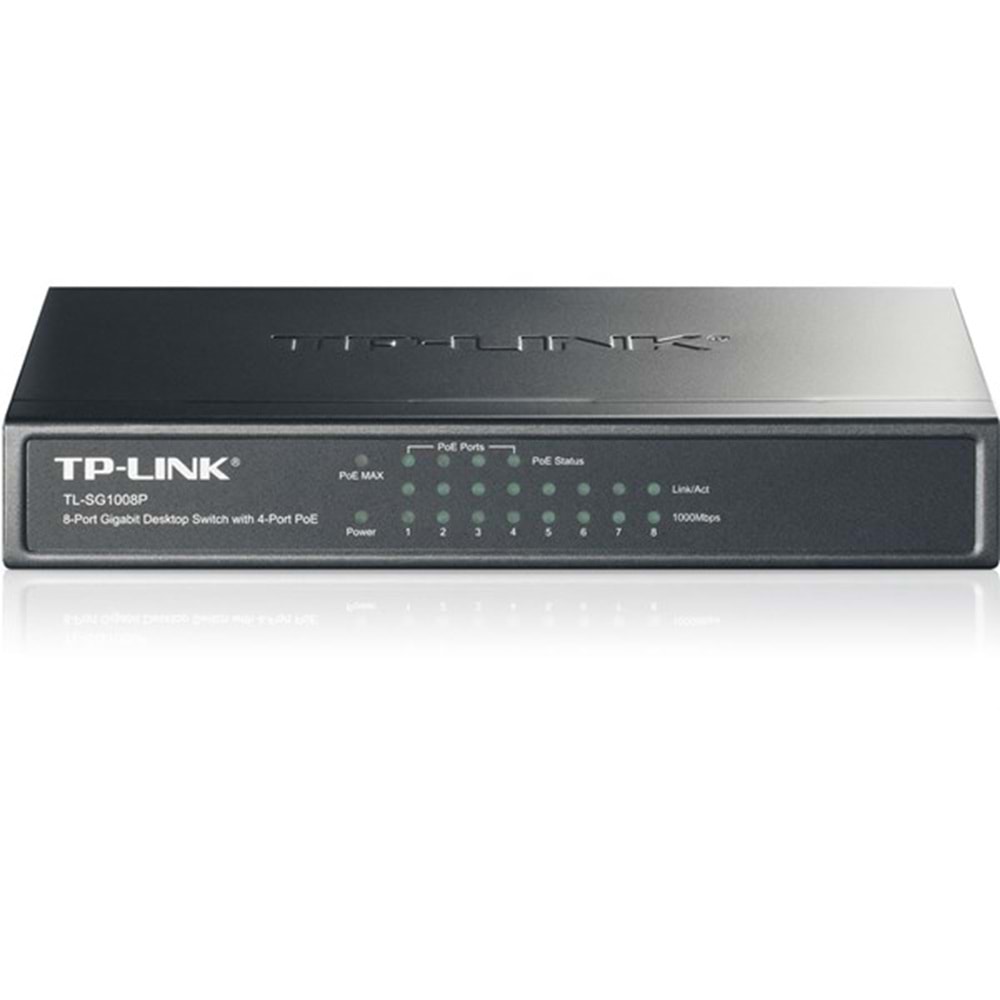 TP-LINK 8-PORT 64W 4-PORT POE TL-SG1008P GIGABIT POE SWITCH