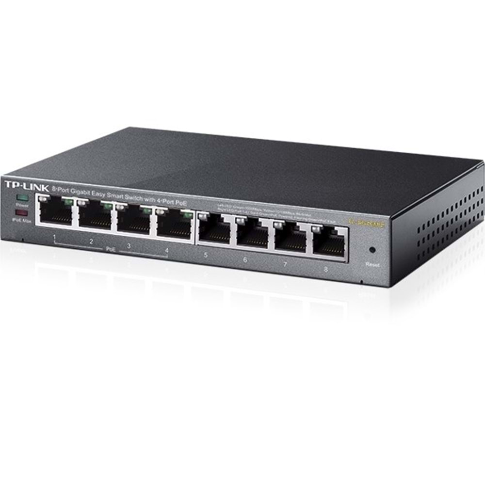 TP-LINK 8port TL-SG108PE 55w 4port PoE Yönetilebilir Switch