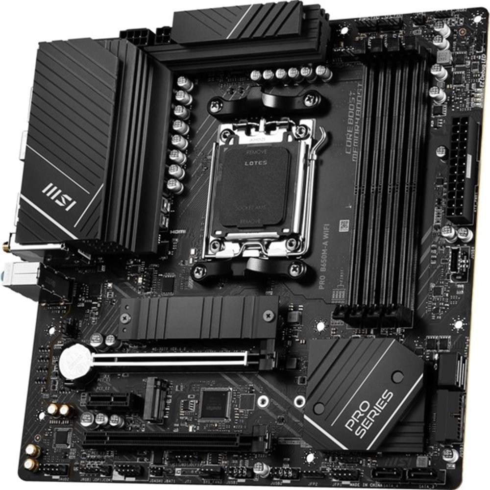 MSI PRO B650M-A WIFI-6E DDR5 HDMI-DP PCIE 4.0 AM5 mATX