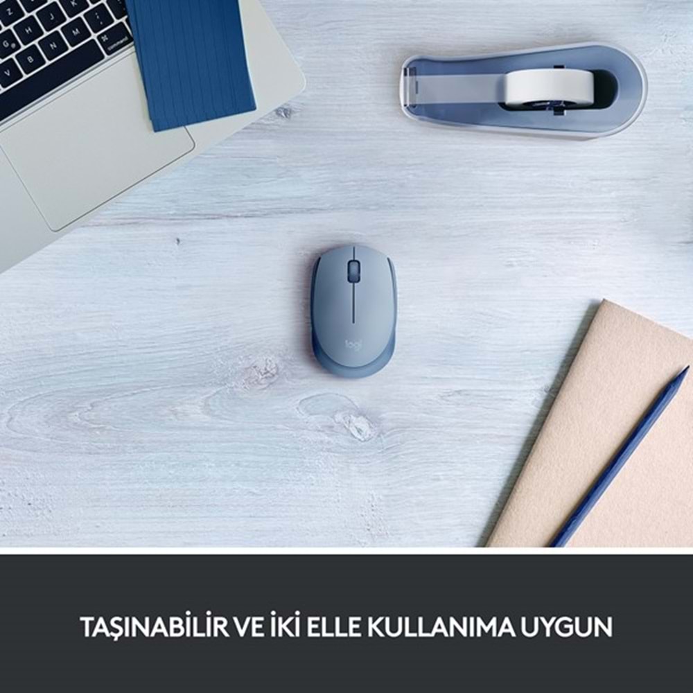 LOGITECH M171 Kablosuz Mouse-Bluegrey 910-006866