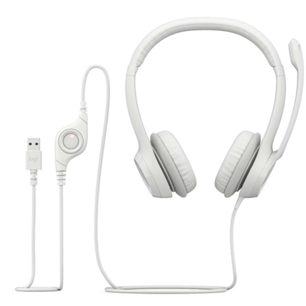 Logıtech H390 Usb Kulaklık-Beyaz 981-001286