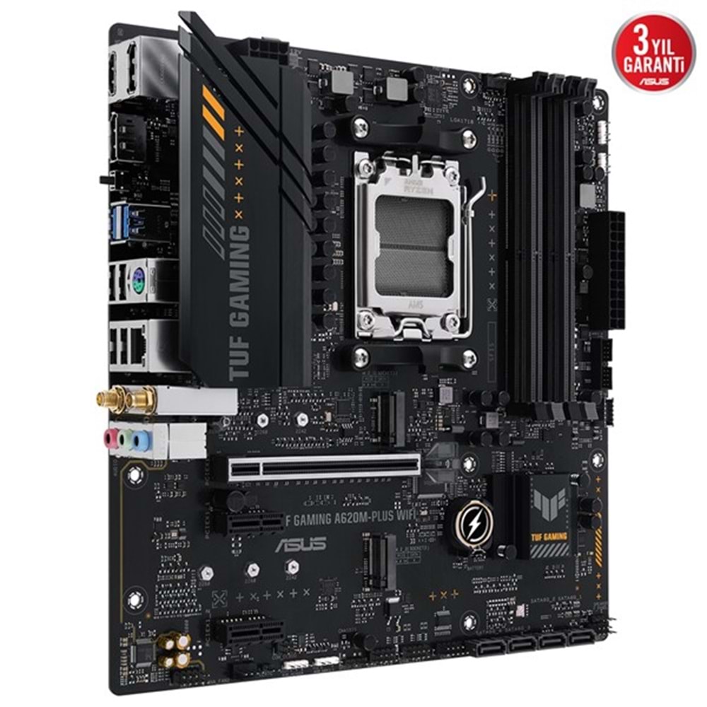 ASUS TUF A620M-PLUS GAMING WIFI-6 DDR5 HDMI-DP PCIE 4.0 AM5 mATX 