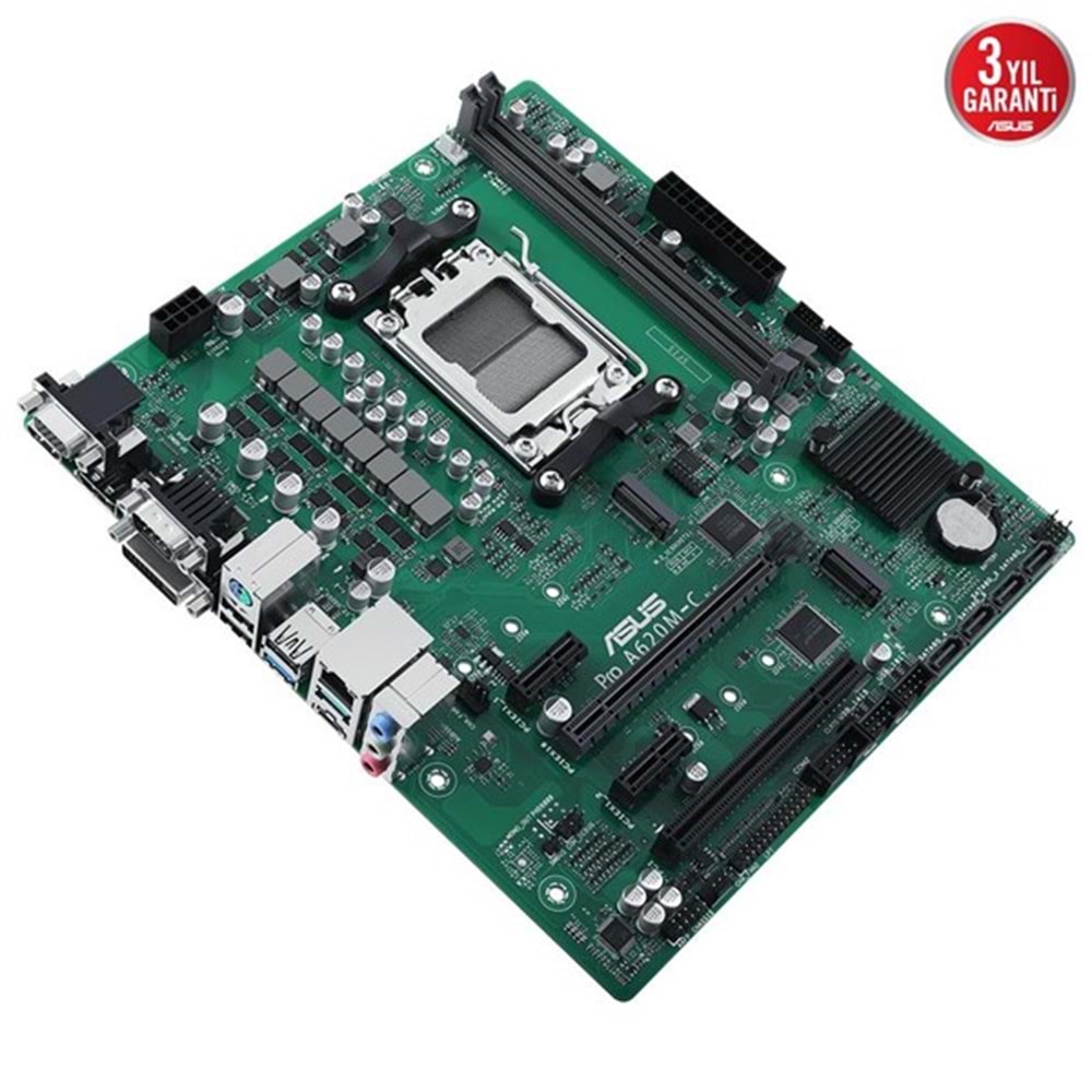 ASUS PRO A620M-C-CSM DDR5 HDMI-DP-DVI PCIE 4.0 AM5 KURUMSAL ANAKART