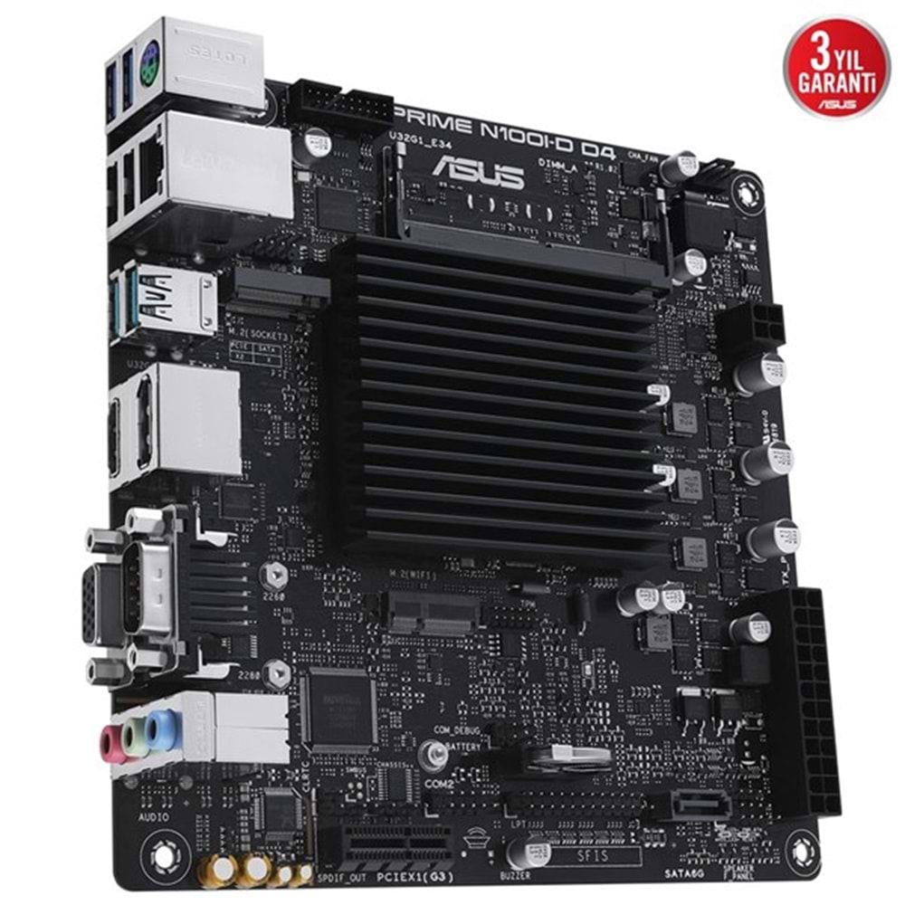 ASUS PRIME N100I-D D4-CSM WIFI DDR4-Intel N100 Tümleşik İşlemcili Kurumsal Anakart