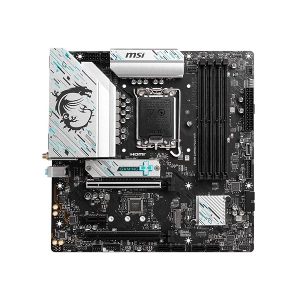 MSI B760M GAMING PLUS WIFI-6E DDR5 HDMI DP PCIE 4.0 1700p mATX