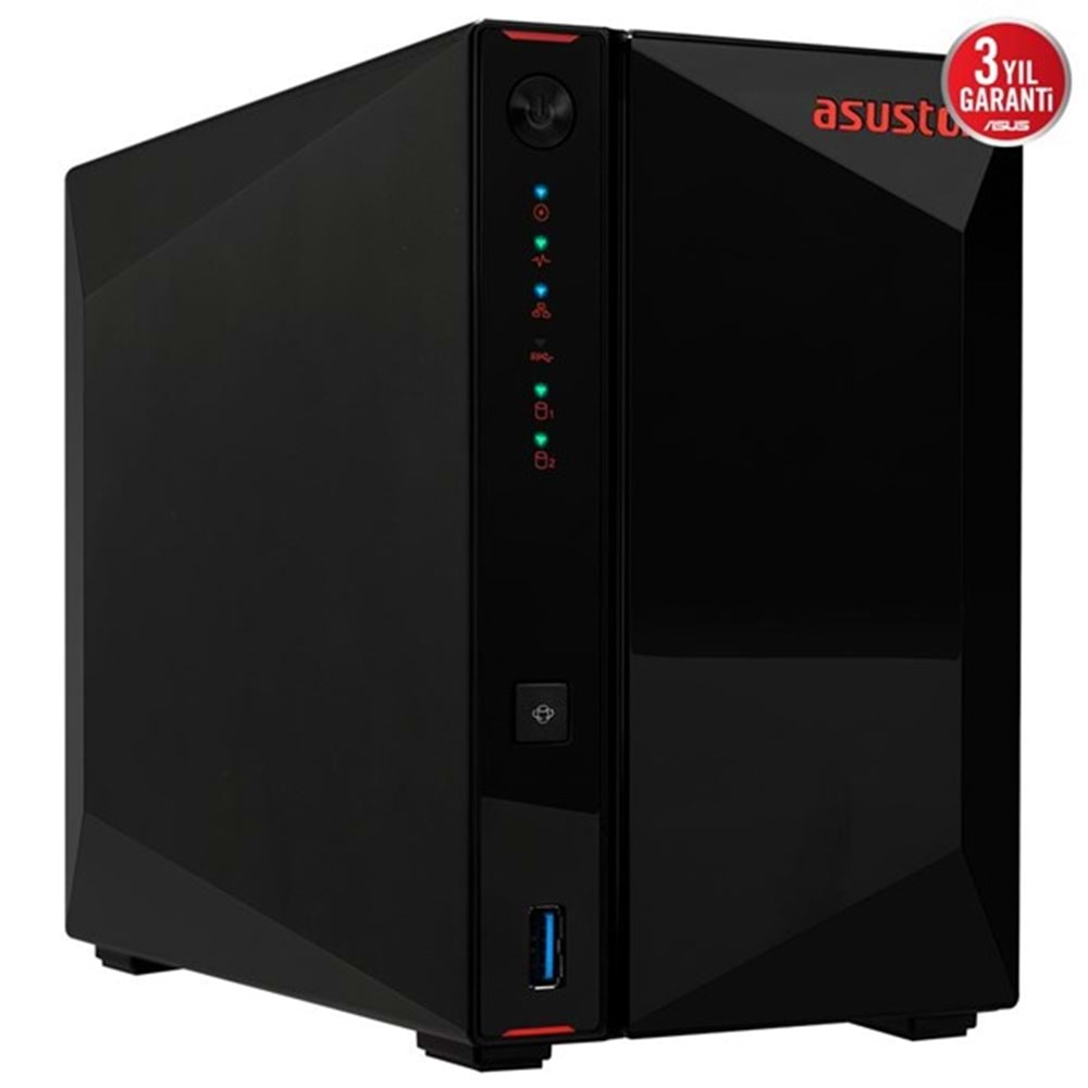 ASUSTOR AS5402T-4GB CELERON N5105-4GB RAM-2-diskli Nas Sunucu (Disksiz)