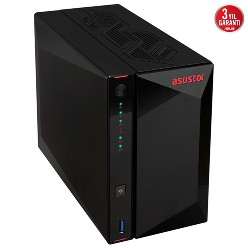 ASUSTOR AS5402T-4GB CELERON N5105-4GB RAM-2-diskli Nas Sunucu (Disksiz)
