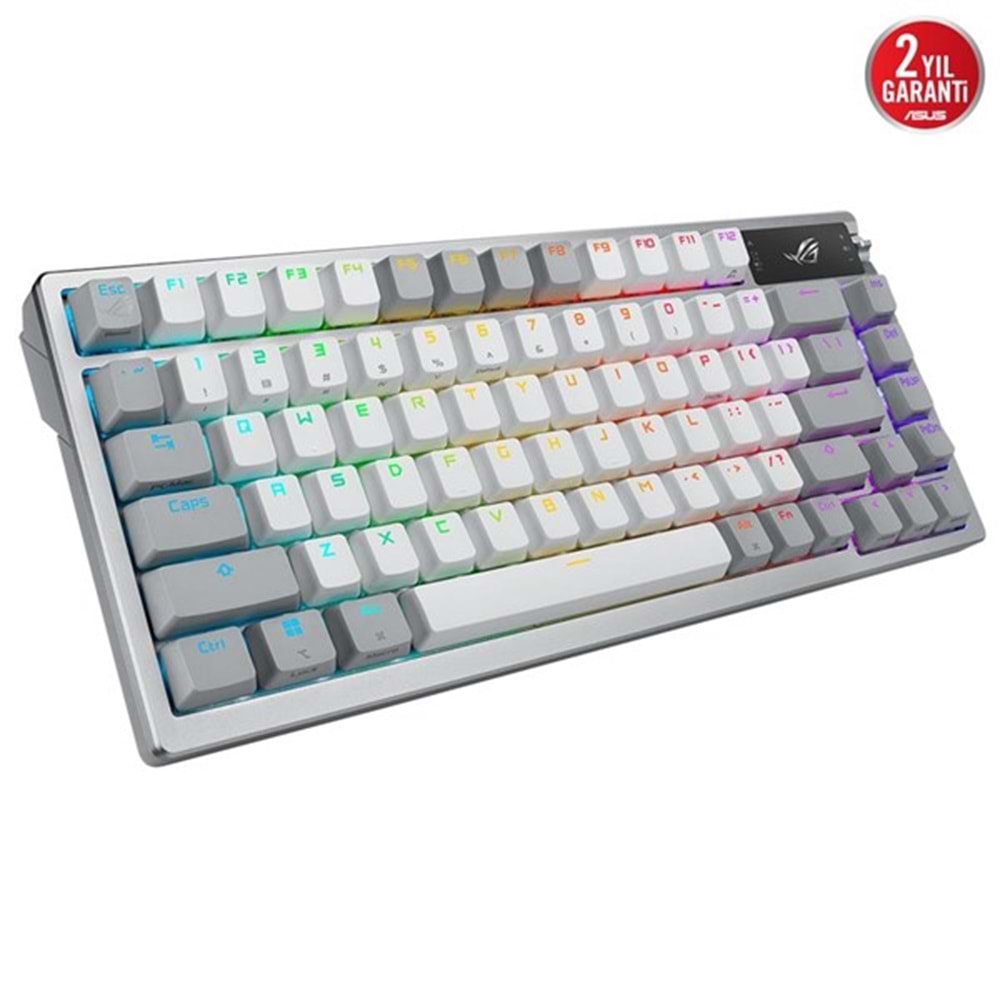 ASUS ROG Azoth ROG NX Snow Switch RGB Kablosuz Türkçe Mekanik Beyaz Gaming Klavye