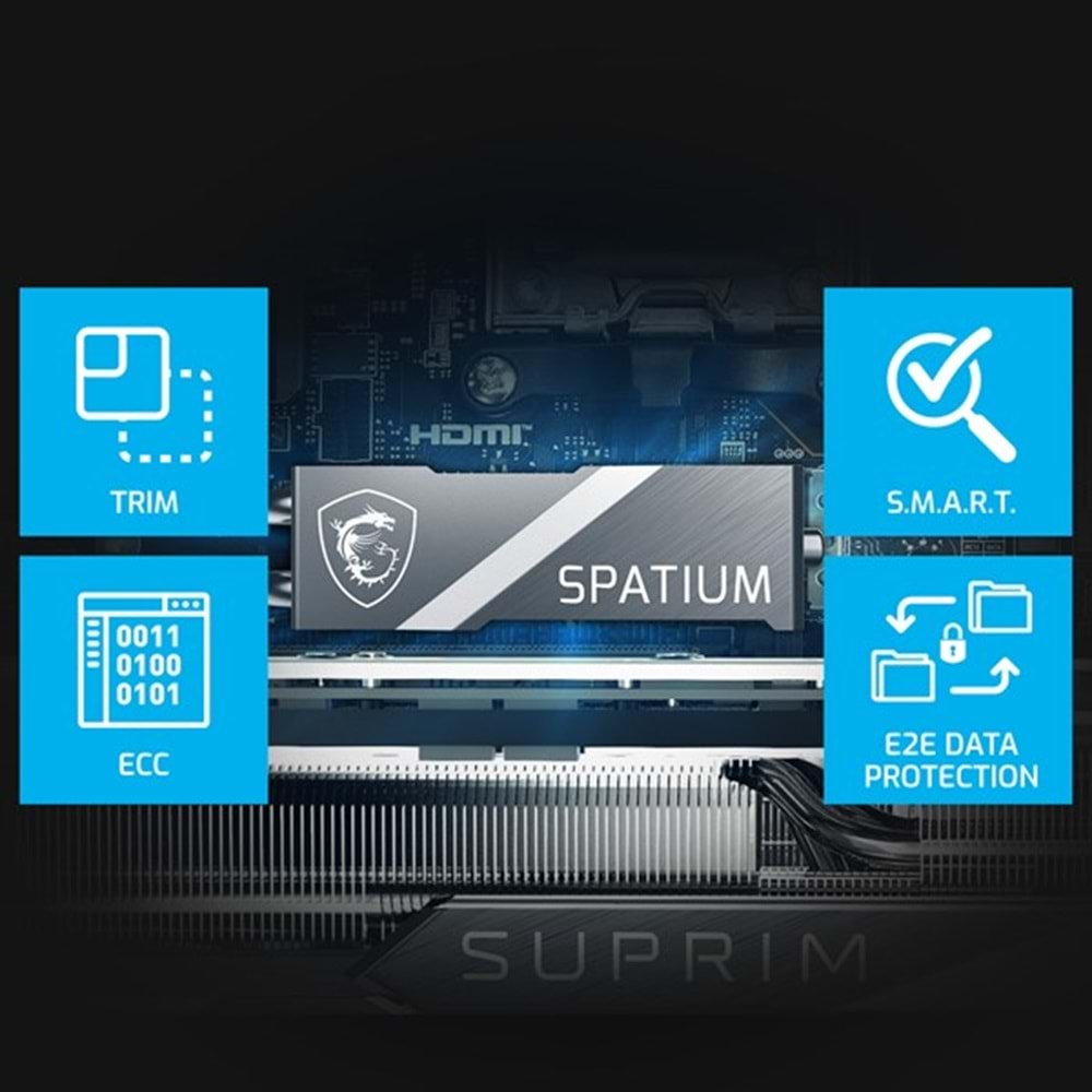 MSI SSD SPATIUM M580 PCIE 5.0 NVME M.2 2TB FROZR