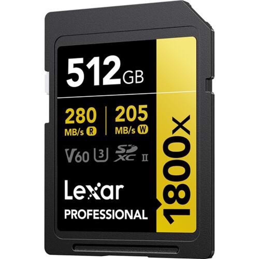 LEXAR 512GB PROFESSIONAL 1800X LSD1800512G-BNNNG SDHC HAFIZA KARTI
