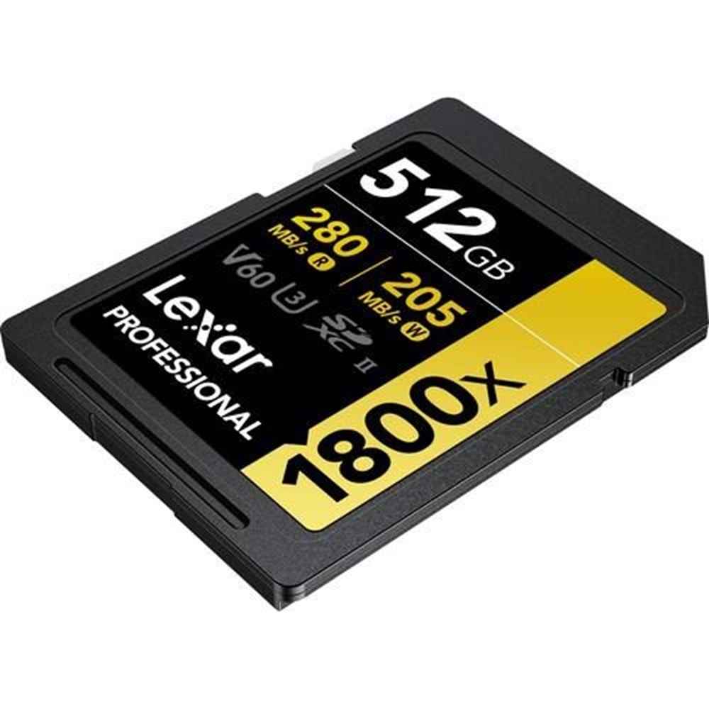 LEXAR 512GB PROFESSIONAL 1800X LSD1800512G-BNNNG SDHC HAFIZA KARTI