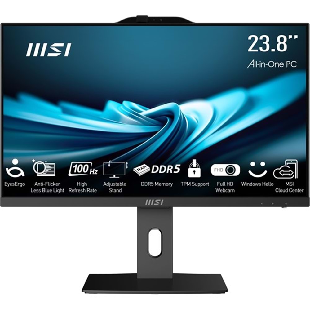 MSI PRO AP242P 14M-861XTR 23.8 LED 1920X1080(FHD) I7-14700 16GB DDR4 512GB SSD 1TB HDD DOS SİYAH AIO PC