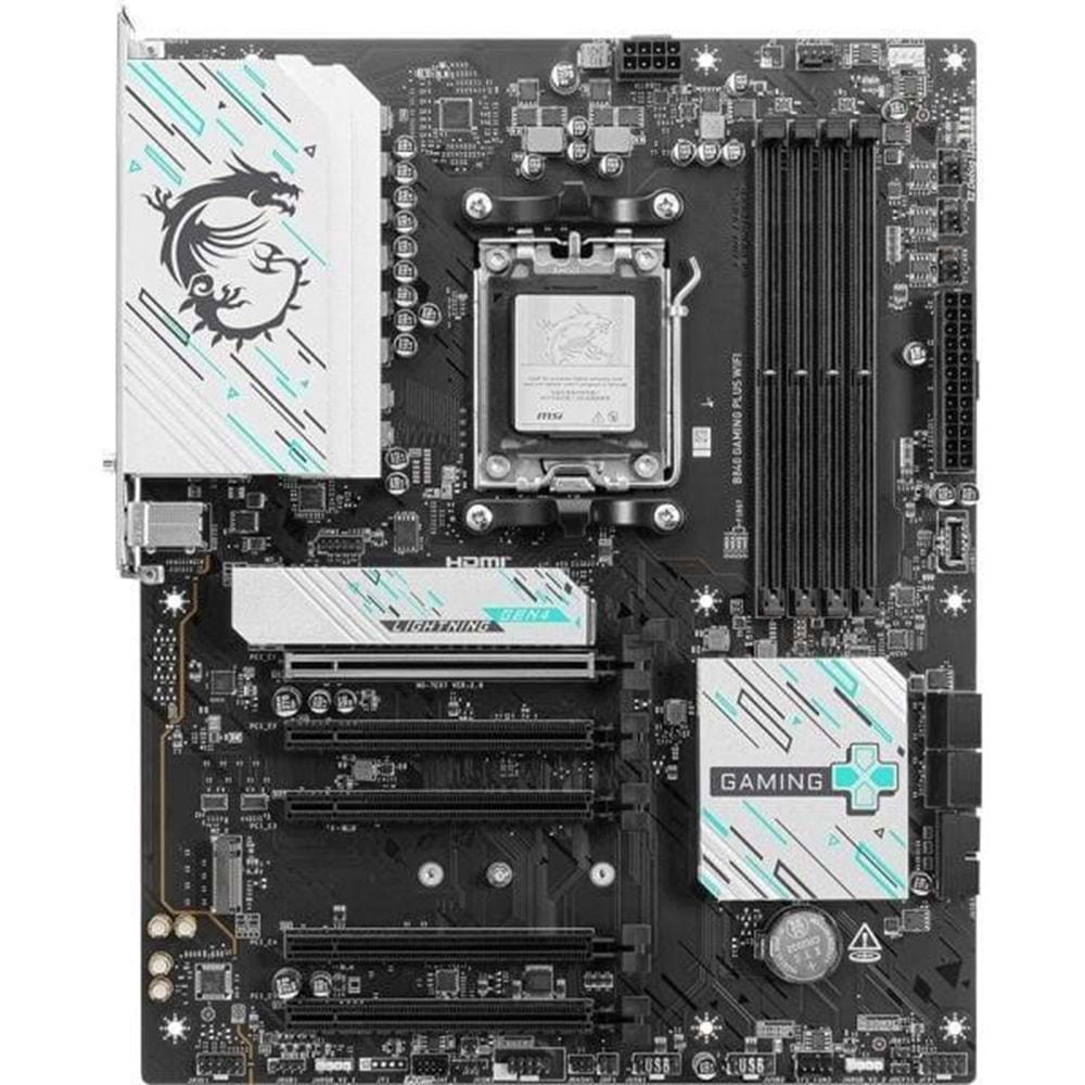 MSI B840 GAMING PLUS WIFI7 DDR5 HDMI USBC PCIE 4.0 AM5 ATX