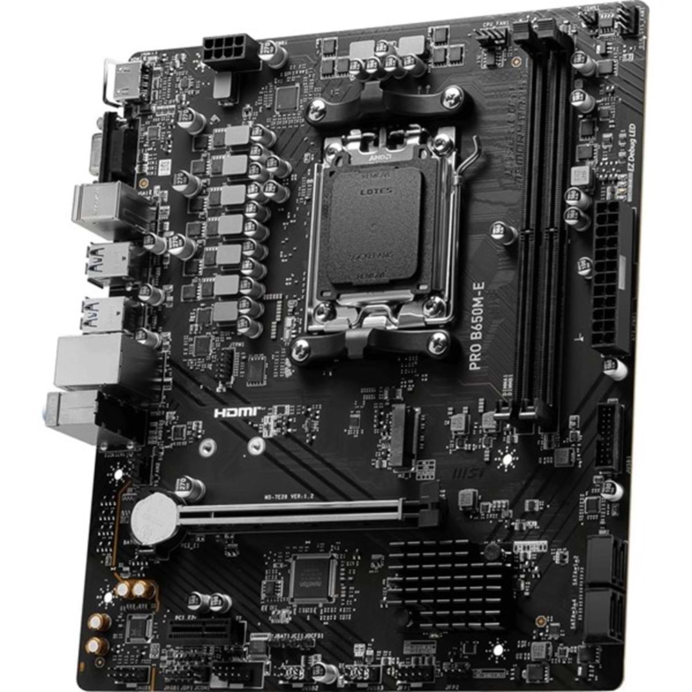 MSI PRO B650M-E DDR5 HDMI PCIE 4.0 AM5 mATX