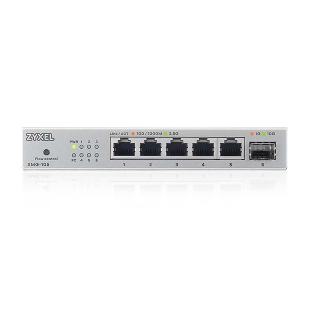 ZYXEL 5port XMG-105 2.5 GIGABIT 1-SFP 10GBE YÖNETİLEMEZ SWITCH