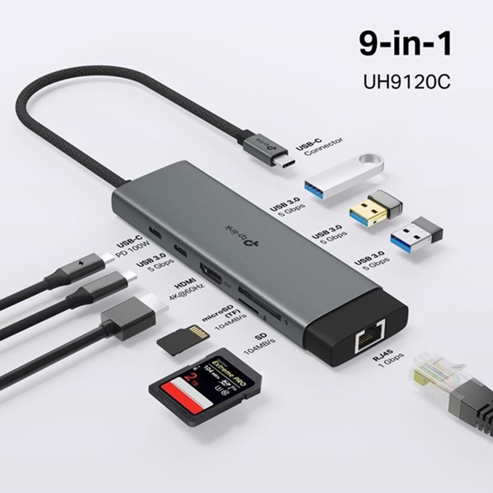 TP-LINK UH9120C 4K USB Type-C 9in1 Dock