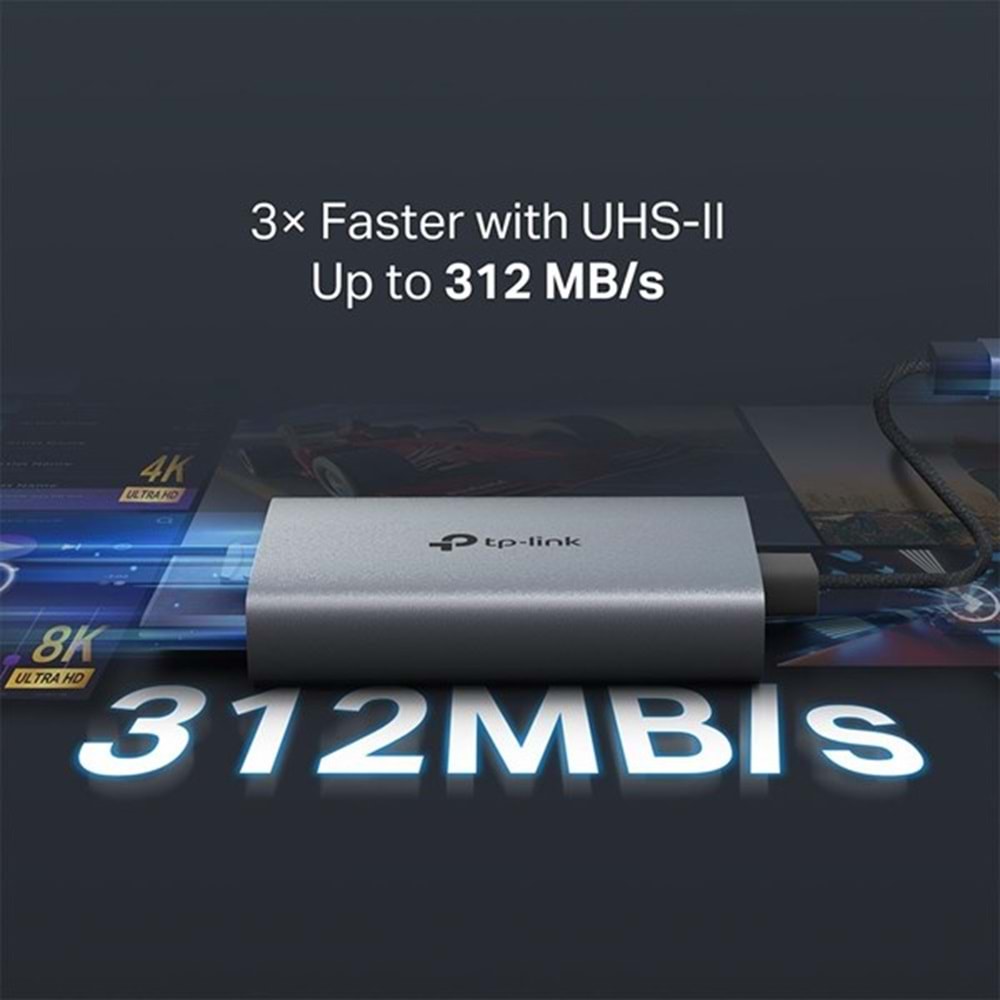 TP-LINK UA440C USB 3.0 Type-C - SD ve microSD 4.0 Kart Okuyucu