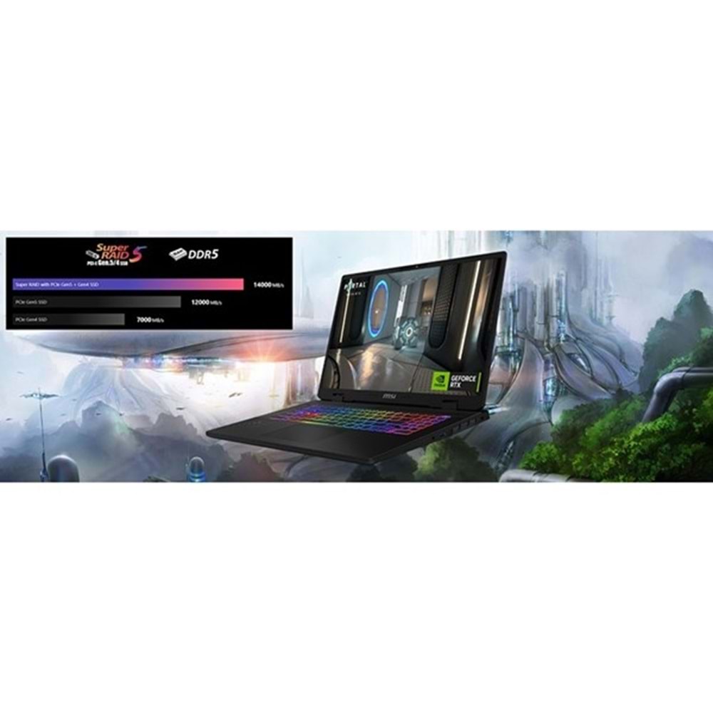 MSI CROSSHAIR A17 HX D8WGKG-012XTR R9 8940HX 32GB DDR5 RTX5070 8GB GDDR7 1TB NMVE 17 