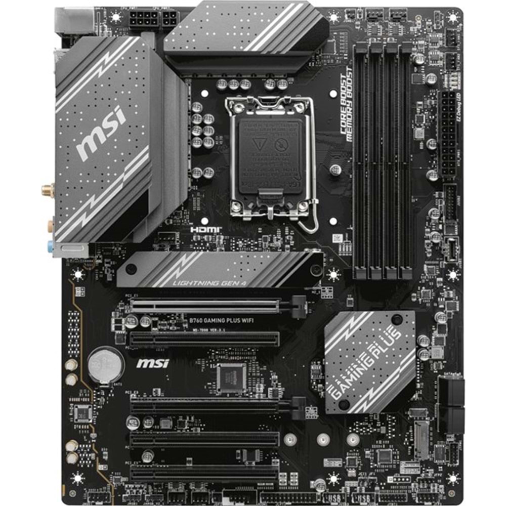 MSI B760 GAMING PLUS WIFI-6E DDR4 HDMI DP PCIE 4.0 1700p ATX