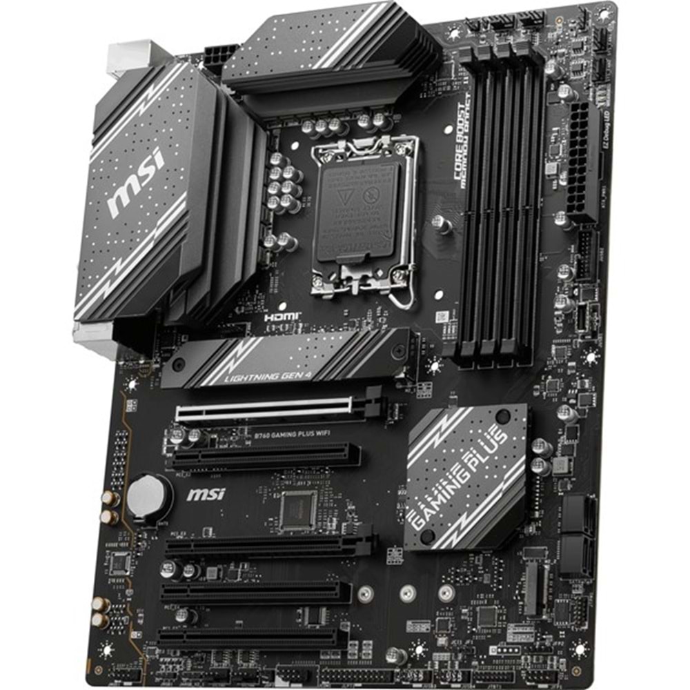 MSI B760 GAMING PLUS WIFI-6E DDR4 HDMI DP PCIE 4.0 1700p ATX