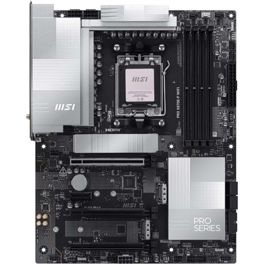 MSI PRO X870E-P WIFI-7 DDR5 8200MHZ(OC) HDMI DP PCIe 16X v5.0 AM5 ATX