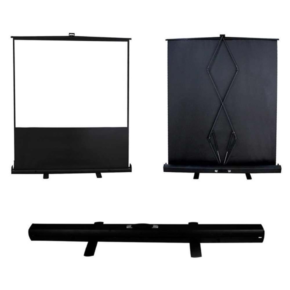 Codegen 145x82 cm Taşınabilir Portatif Pull Up Floor Screen Projeksiyon Perdesi