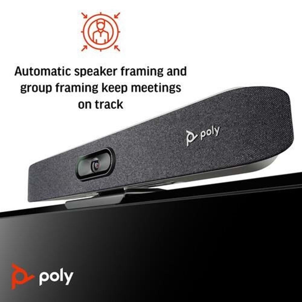 POLY Studio X30 Hepsi Bir Arada Video Çubuğu ve TC8 Kumanda Kiti (83Z46AA)