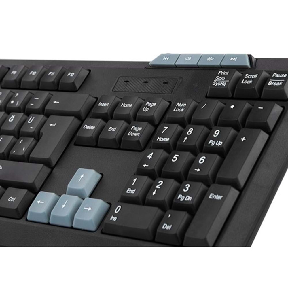 Everest Q TRK KB-700 Siyah USB Q Multimedia Klavye