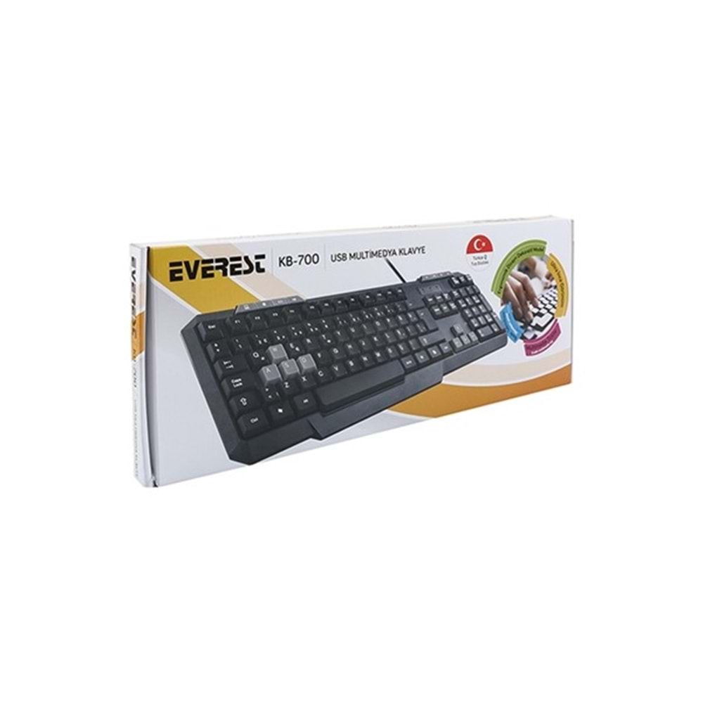 Everest Q TRK KB-700 Siyah USB Q Multimedia Klavye
