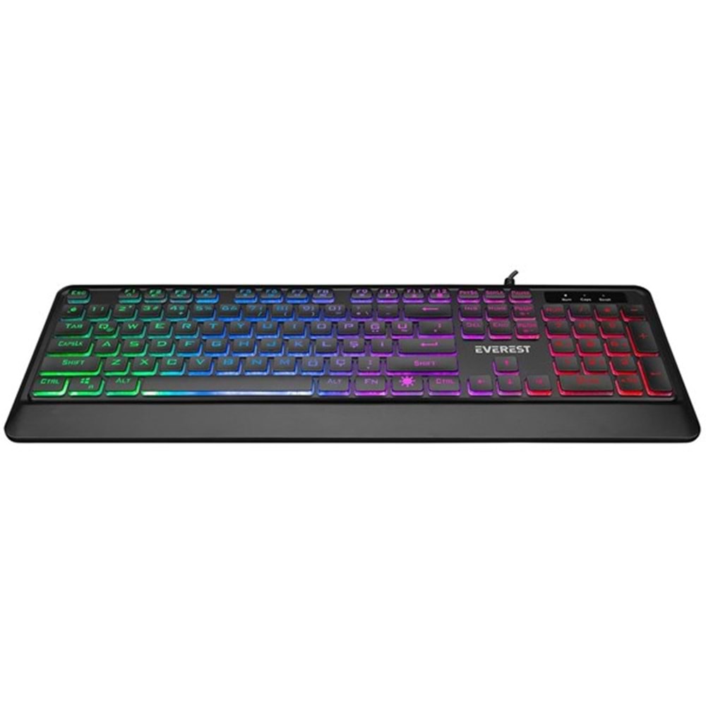 EVEREST Q TR KB-R59 FORZA Siyah Usb Rainbow Backlight Klavye