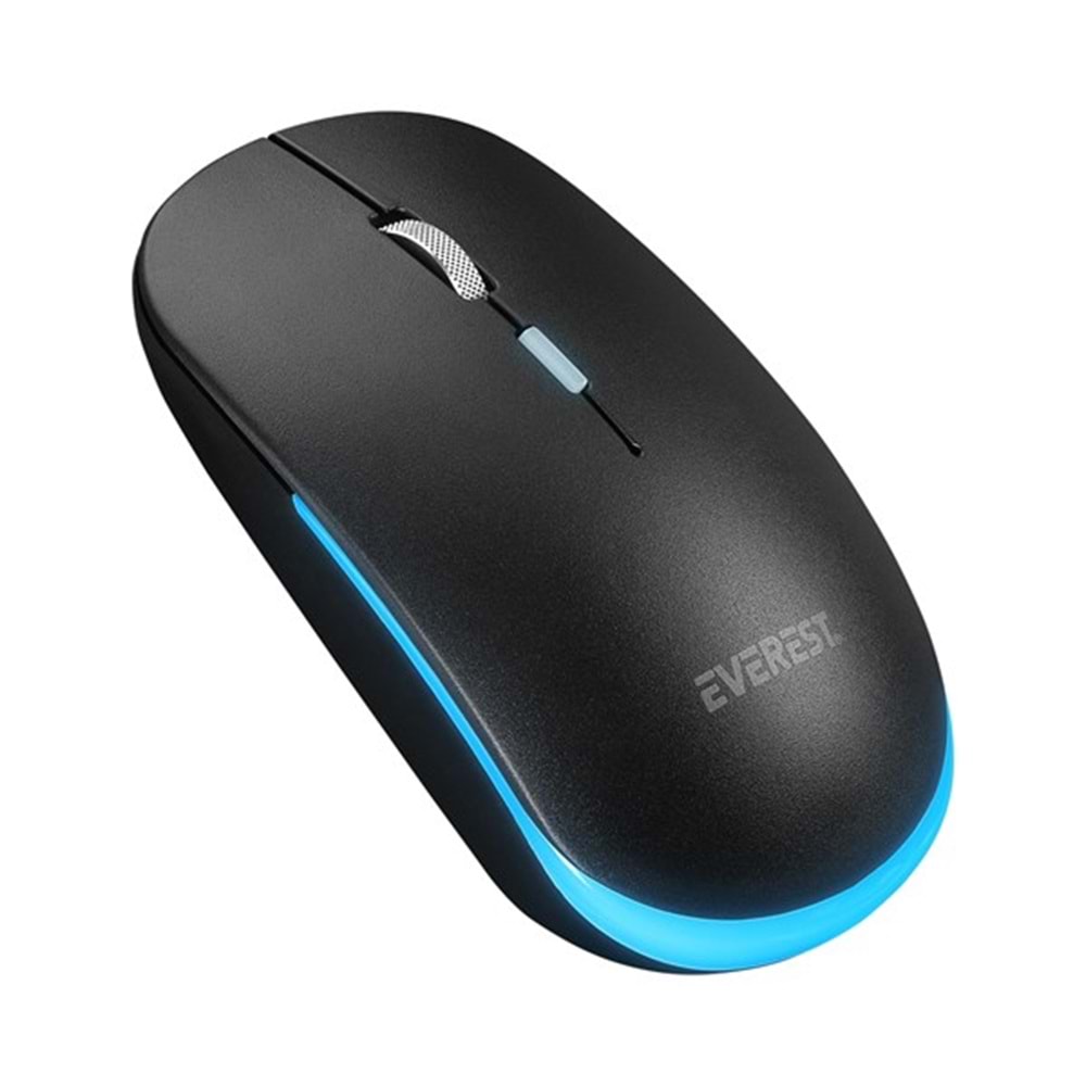 EVERST Q TR KM-1500 Siyah Kablosuz Rainbow Aydınlatmalı Q Multimedia Klavye + Mouse Set