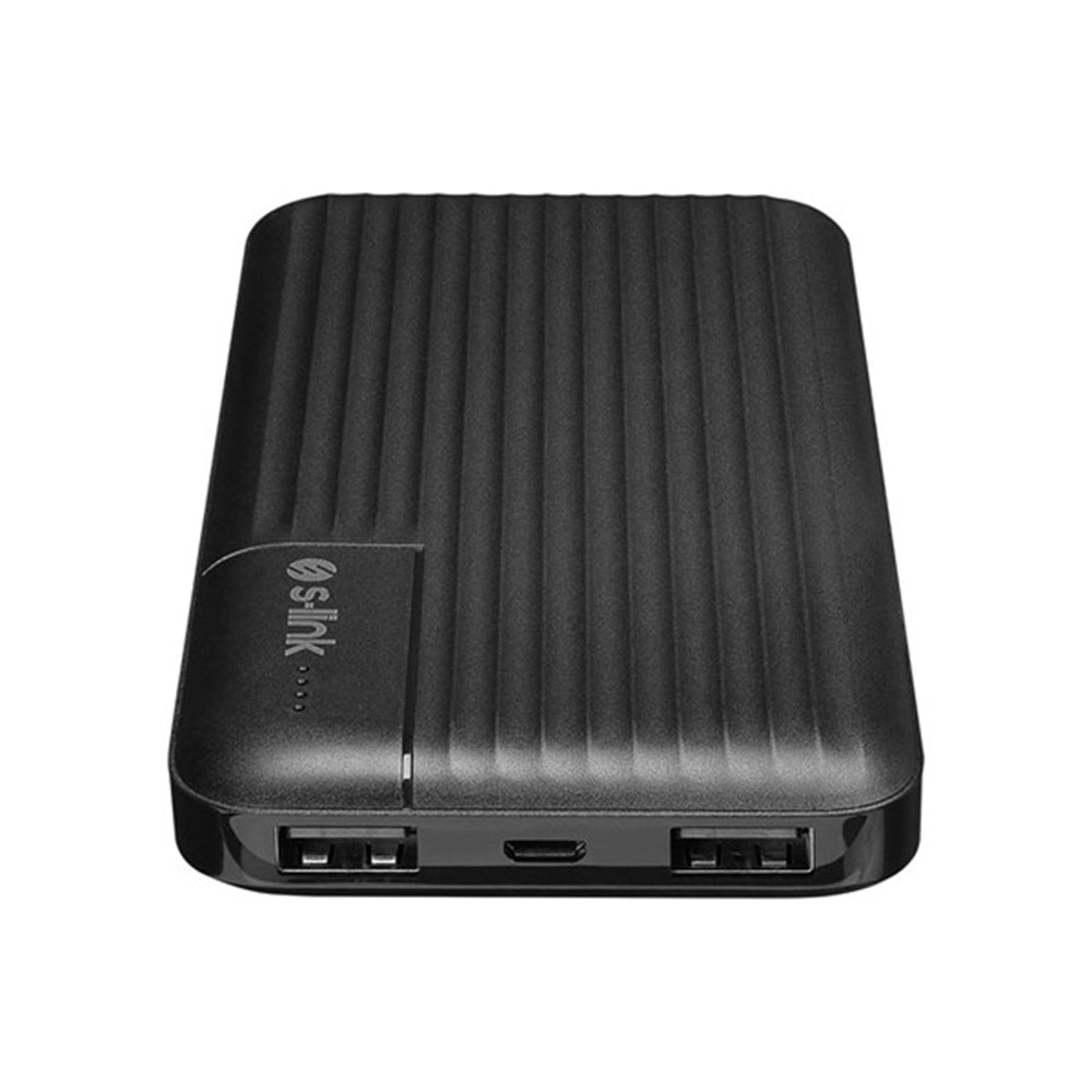 S-LINK G101 10000mAh 2*USB+1*Micro+1*Type-C Siyah Taşınabilir Pil Şarj Cihazı Powerbank
