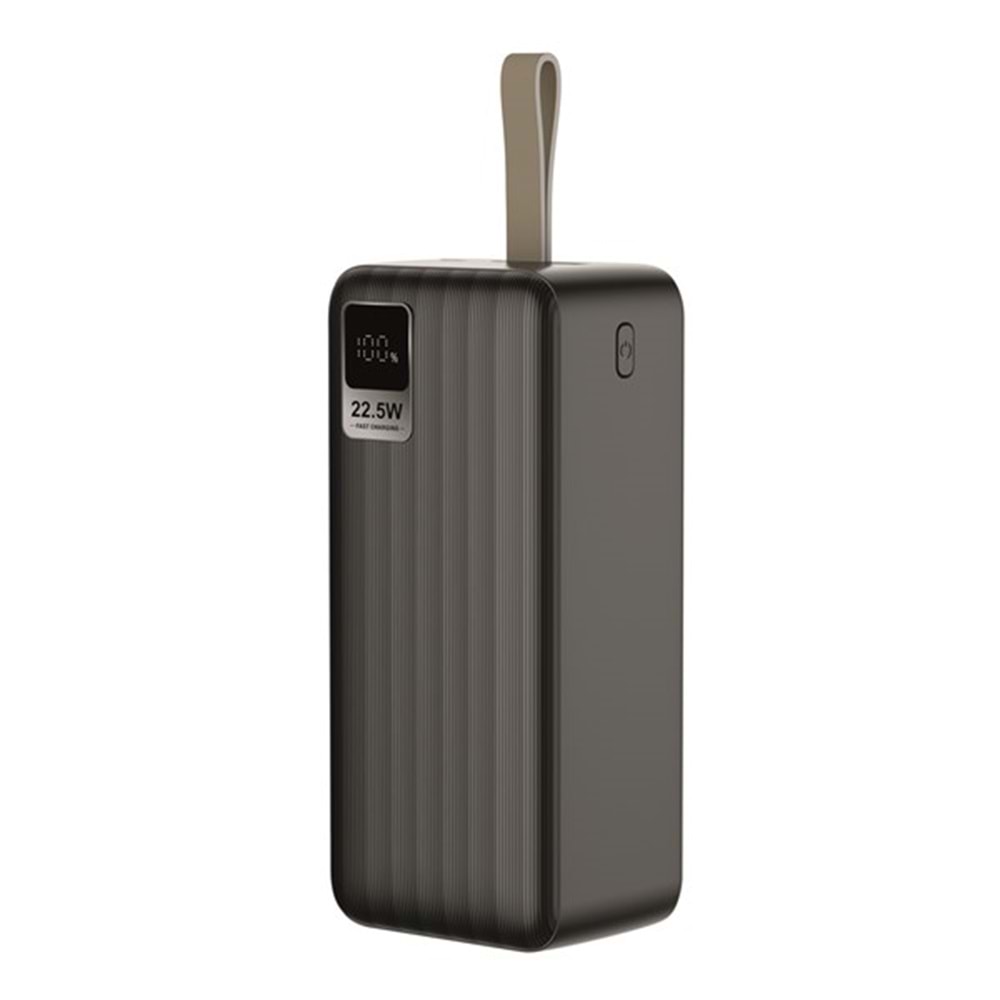 S-LINK G430 40000mAh Micro+Type-C+USB PD20W+QC3.0 18W Siyah LCD Taşınabilir Pil Şarj Cihazı Powerbank