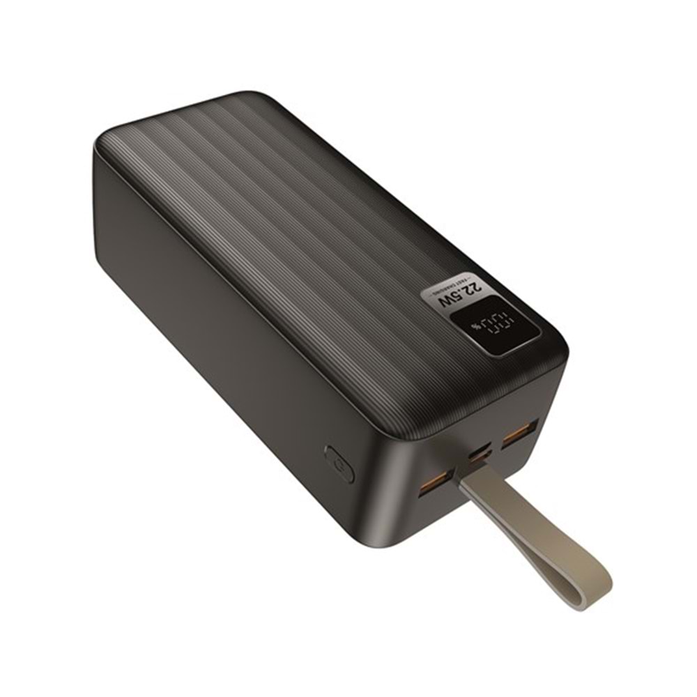 S-LINK G430 40000mAh Micro+Type-C+USB PD20W+QC3.0 18W Siyah LCD Taşınabilir Pil Şarj Cihazı Powerbank